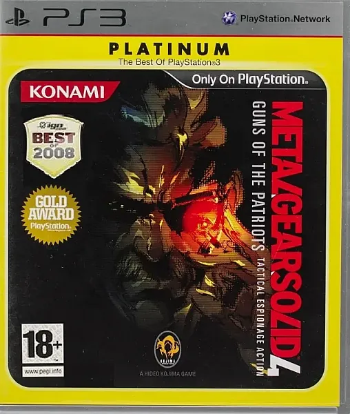 METAL GEAR SOLID 4: GUNS OF THE PATRIOTS (PLATINUM) [PS3] - USED